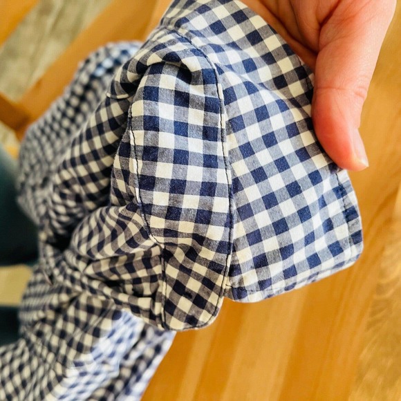 Escada Sport Gingham Button Up Women's 38/Medium Blue/White - Picture 6 of 7